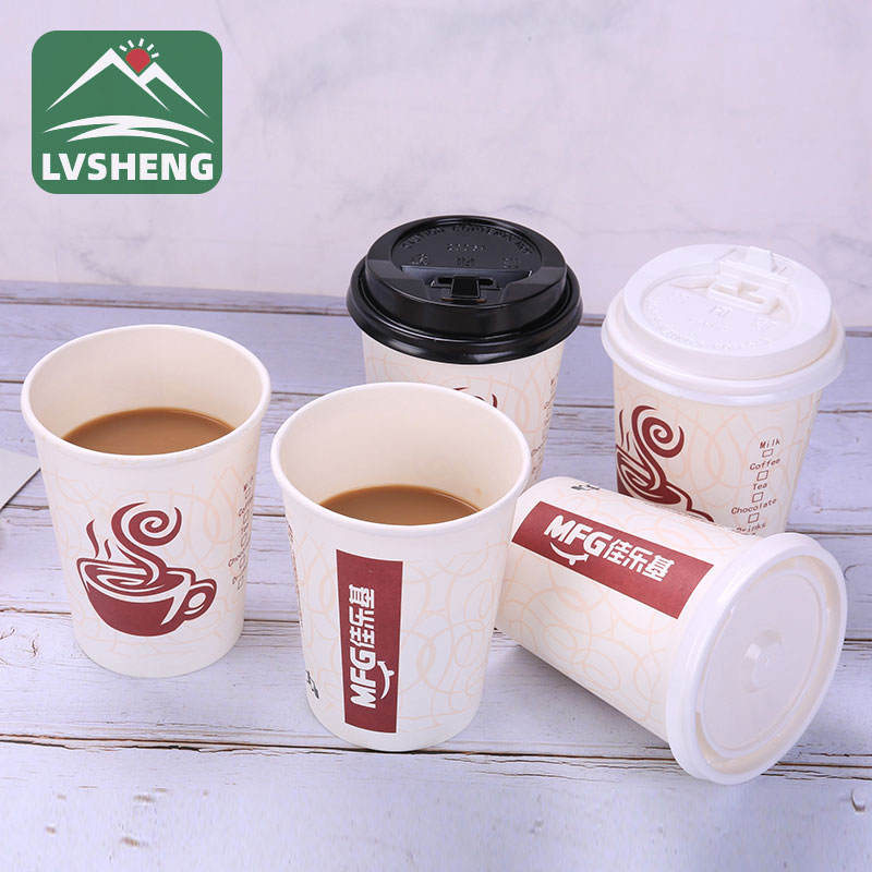 Cawan Kertas Dengan Penutup 12 Oz Untuk Kopi